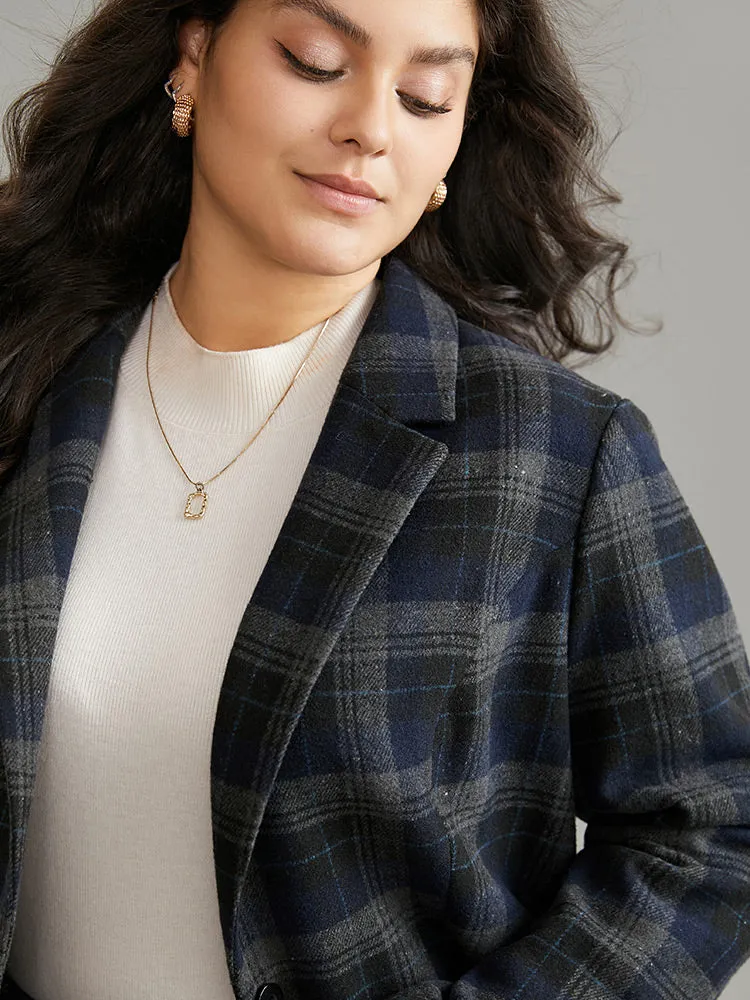 Plaid Button Up Suit Collar Blazer sold by Bloomchic product image thumbnail 5