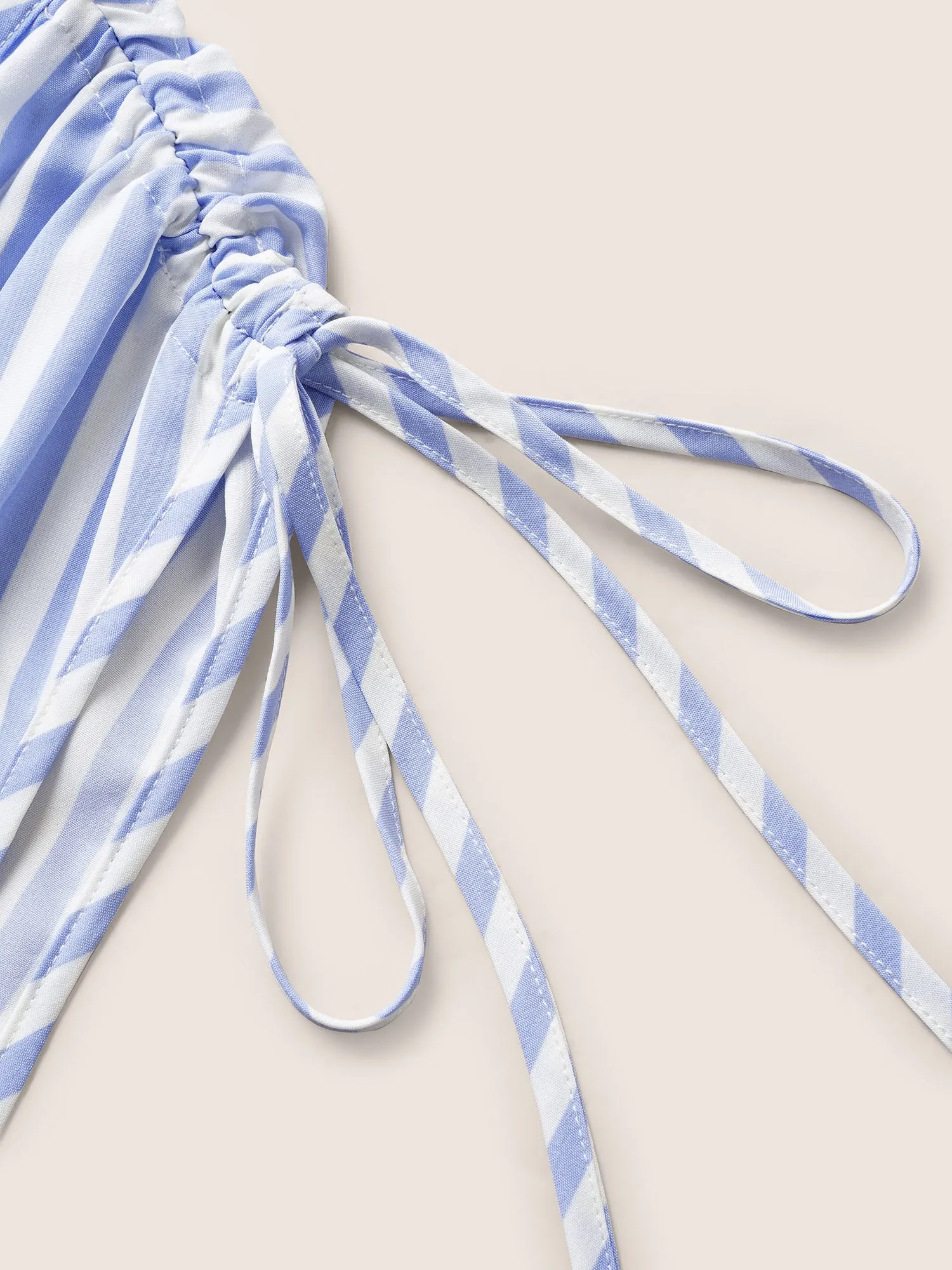 Striped Drawstring Shirred Dolman Sleeve Dress sold by Bloomchic product image thumbnail 5