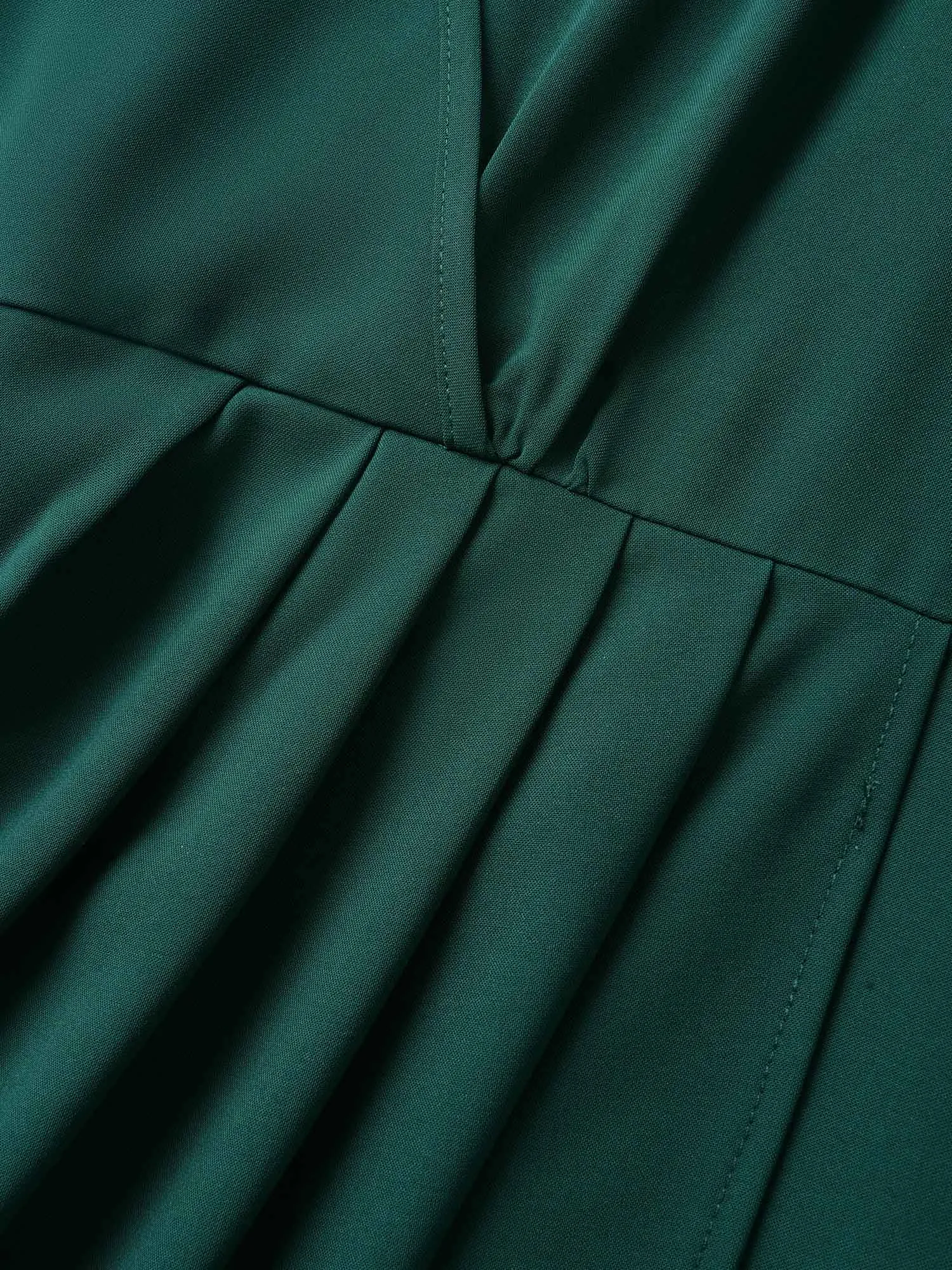 Solid Pleated Ruffle Sleeve Wrap Hem Dress sold by Bloomchic product image thumbnail 5