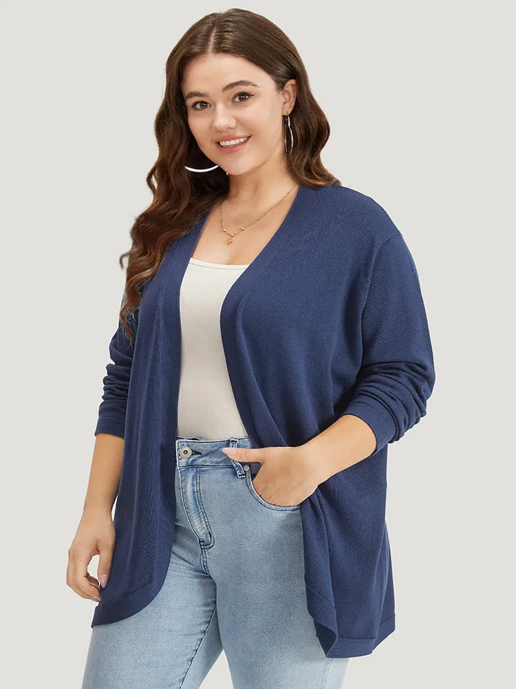 Supersoft Essentials Curved Hem Open Front Cardigan sold by Bloomchic product image thumbnail 3