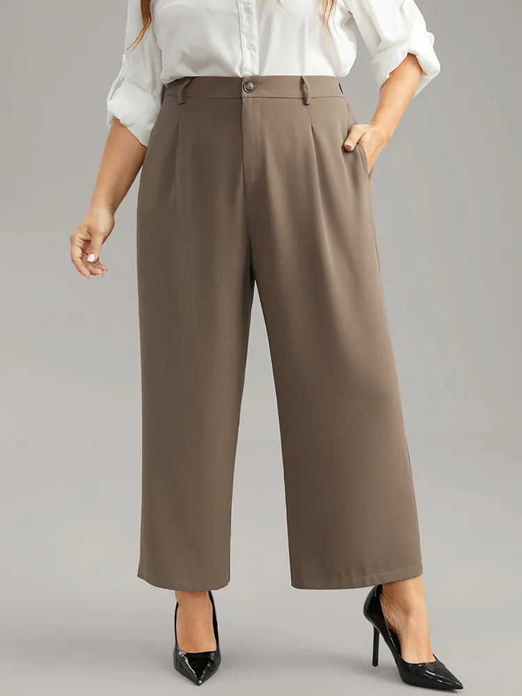 Plain Plicated Detail Straight Leg Pants sold by Bloomchic product image thumbnail 5