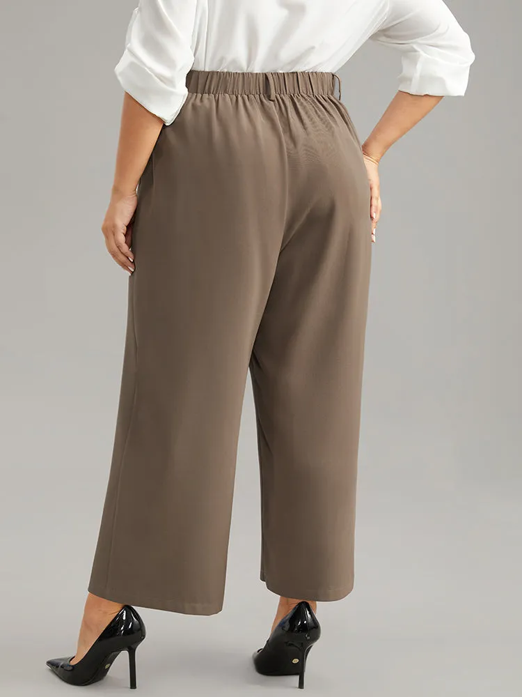 Plain Plicated Detail Straight Leg Pants sold by Bloomchic product image thumbnail 2