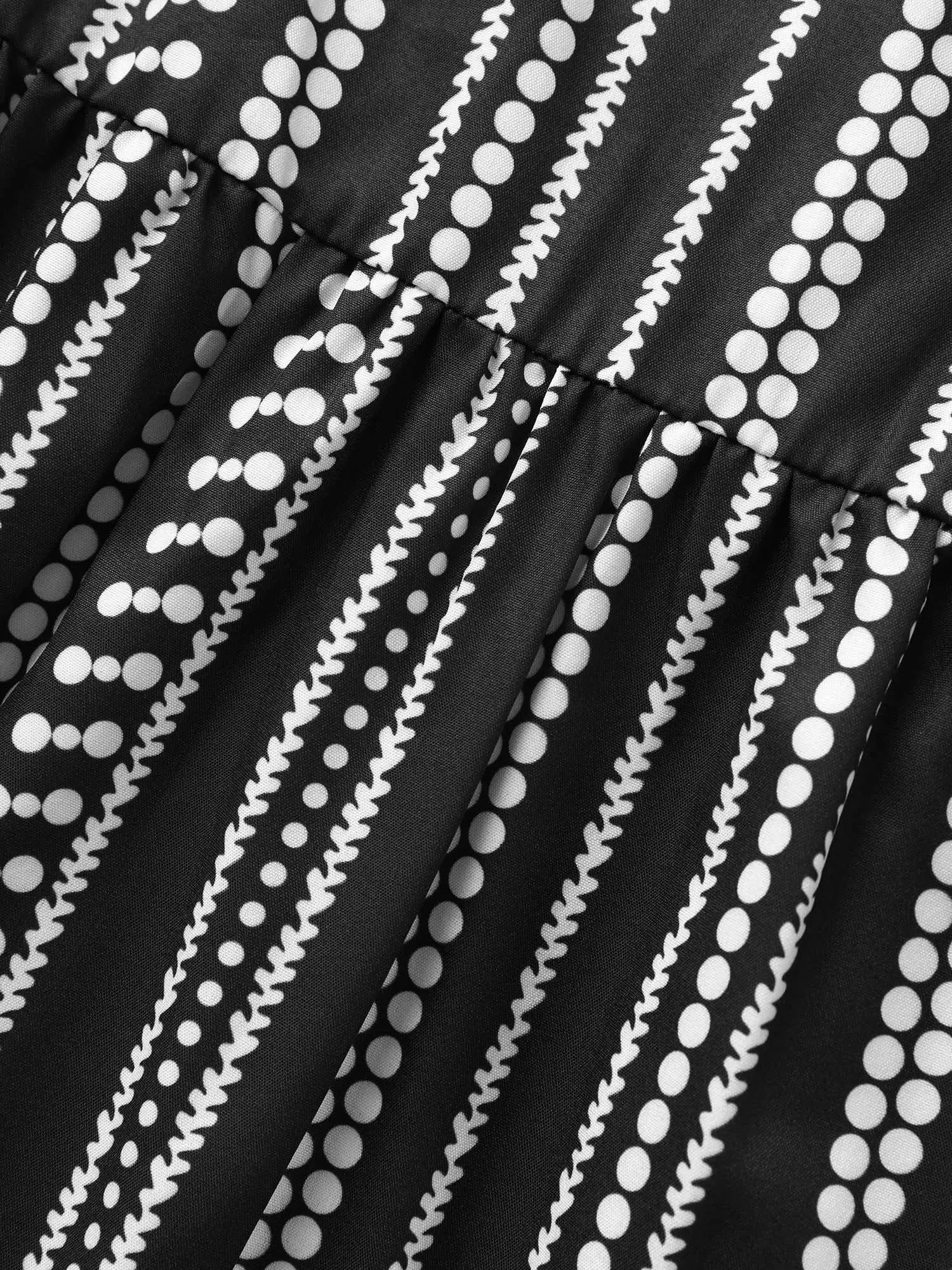 Striped Elastic Waist Ruffle Sleeve Dress sold by Bloomchic product image thumbnail 5