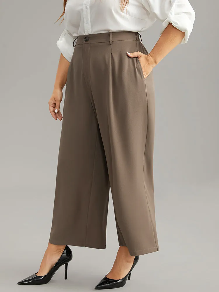 Plain Plicated Detail Straight Leg Pants sold by Bloomchic product image thumbnail 3