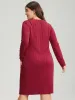 Solid Textured Metal Detail Dress sold by Bloomchic