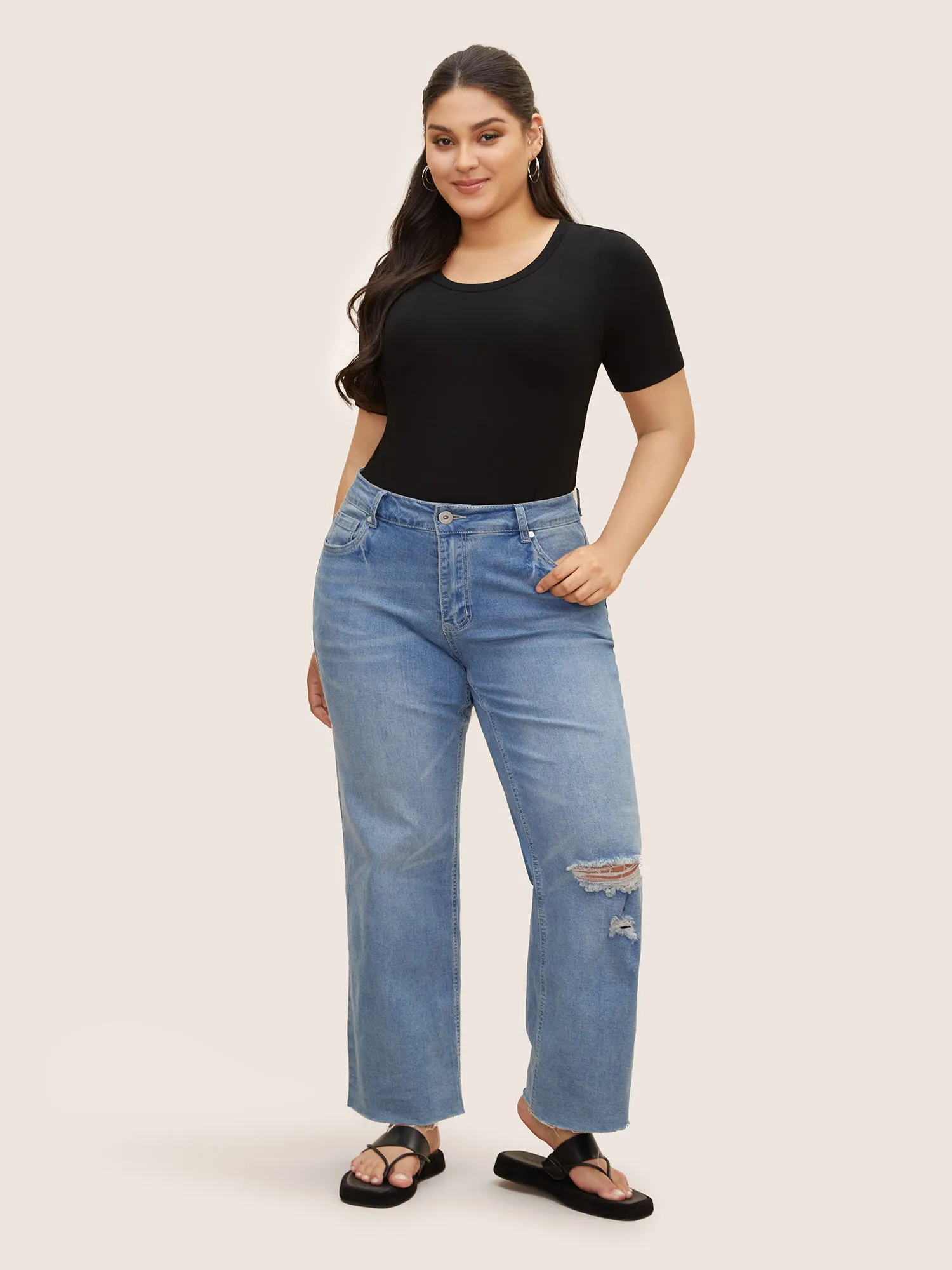 Plain Round Neck Slim Fit Bodysuit sold by Bloomchic product image thumbnail 5