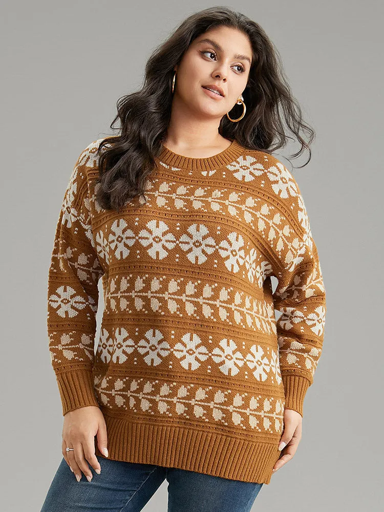 Supersoft Essentials Anti-Pilling Geo Print Elastic Cuffs Pullover sold by Bloomchic product image thumbnail 4