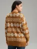 Supersoft Essentials Anti-Pilling Geo Print Elastic Cuffs Pullover sold by Bloomchic