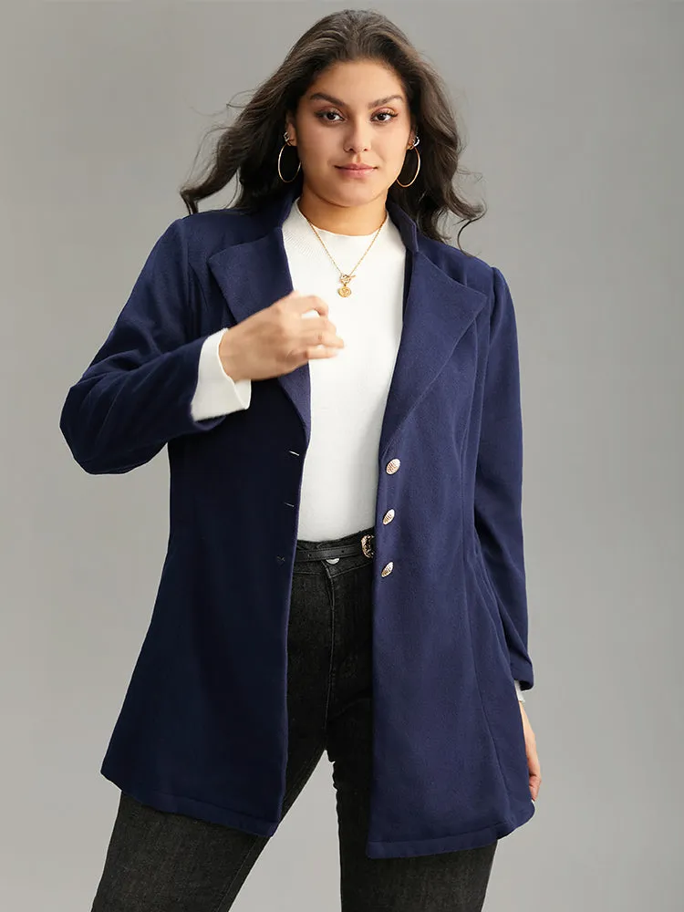 Solid Metal Detail Lapel Collar Coat sold by Bloomchic product image thumbnail 5