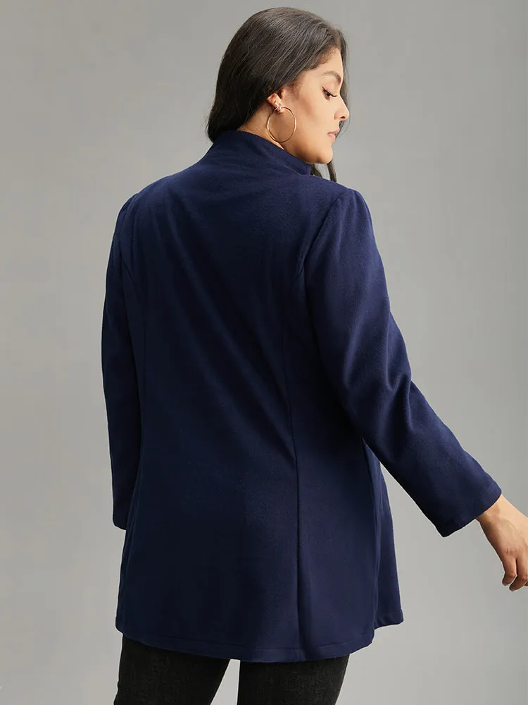 Solid Metal Detail Lapel Collar Coat sold by Bloomchic product image thumbnail 2