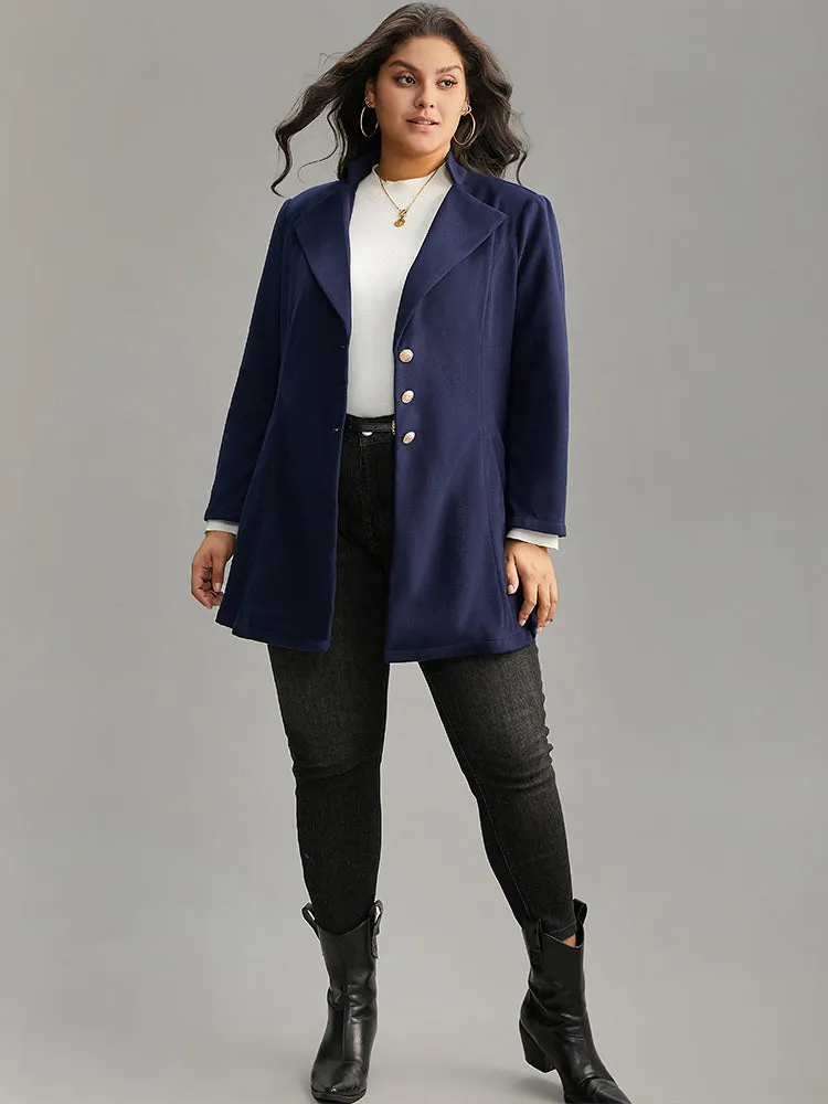 Solid Metal Detail Lapel Collar Coat sold by Bloomchic product image thumbnail 4