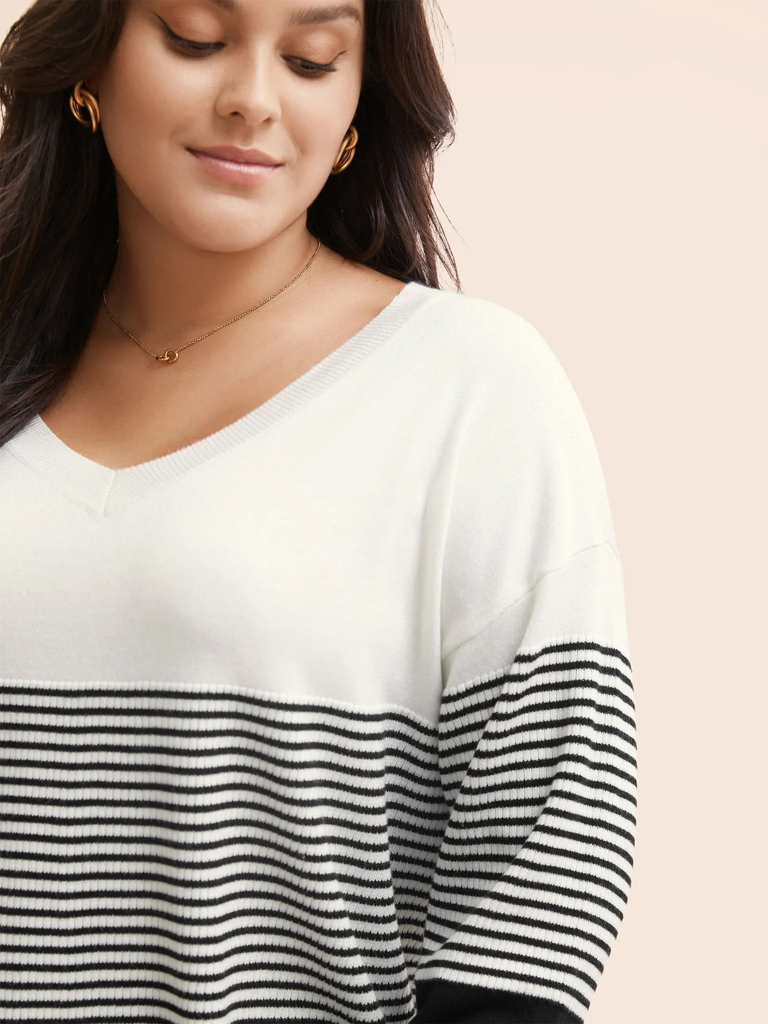 Supersoft Essentials Striped Contrast Pullover sold by Bloomchic product image thumbnail 5