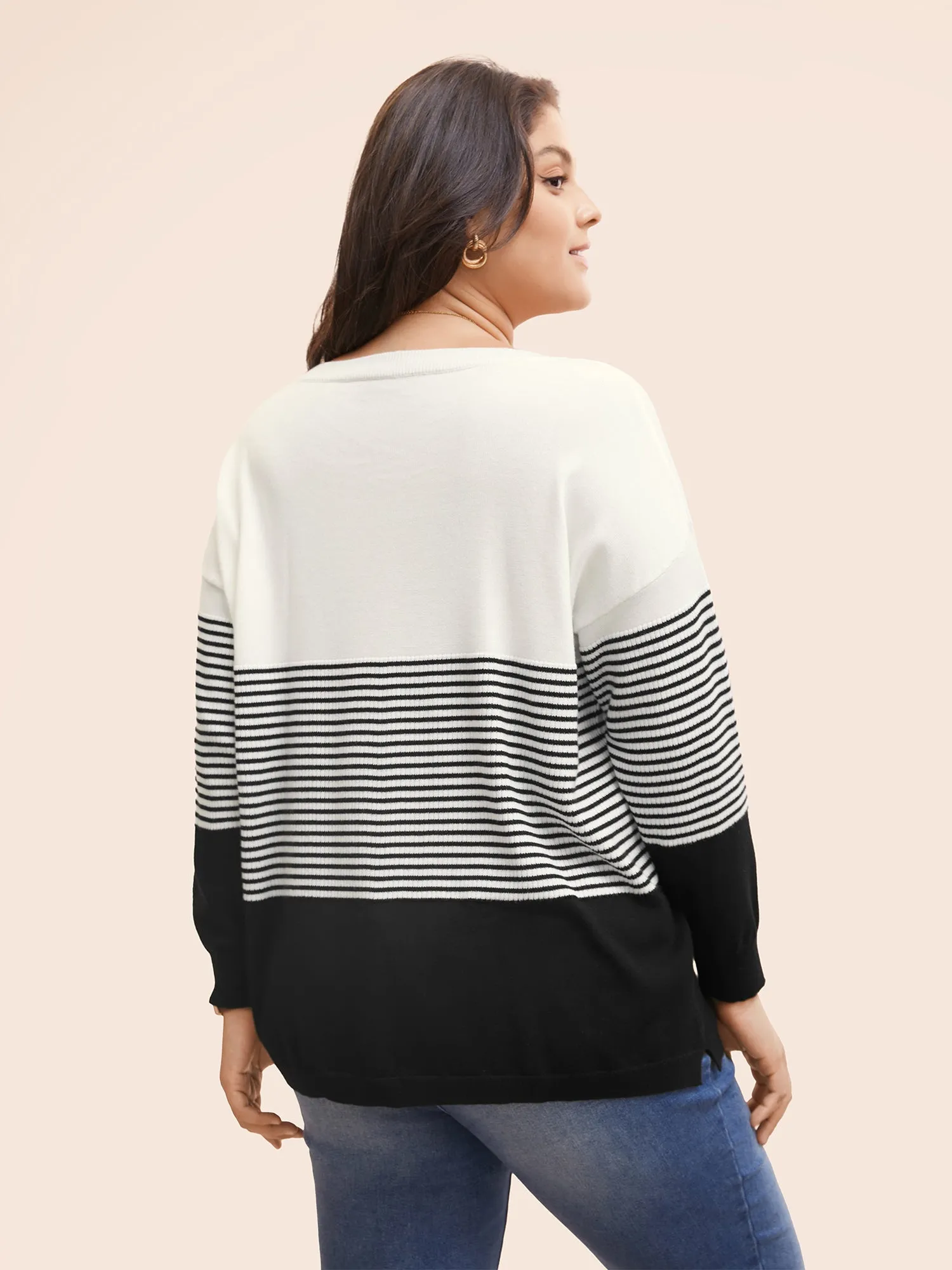 Supersoft Essentials Striped Contrast Pullover sold by Bloomchic product image thumbnail 2