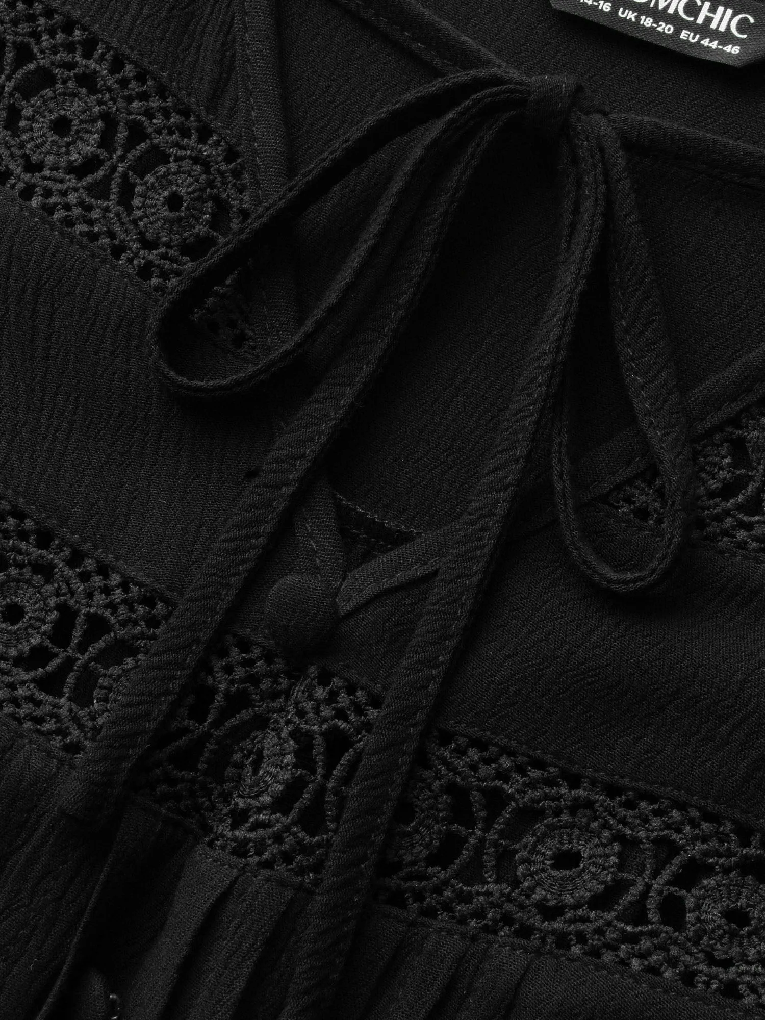 Lace Patchwork Pleated Ruffles Blouse sold by Bloomchic product image thumbnail 5