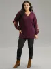 Floral Embroidered Plisse Drop Shoulder Pullover sold by Bloomchic