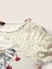 Plants Lace Patchwork Keyhole Sleep Top sold by Bloomchic