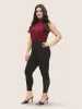 Cubic Zirconia Detail Cut Out Skinny Leggings sold by Bloomchic
