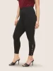 Cubic Zirconia Detail Cut Out Skinny Leggings sold by Bloomchic