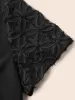 V Neck Embroidered Mesh Patchwork Blouse sold by Bloomchic
