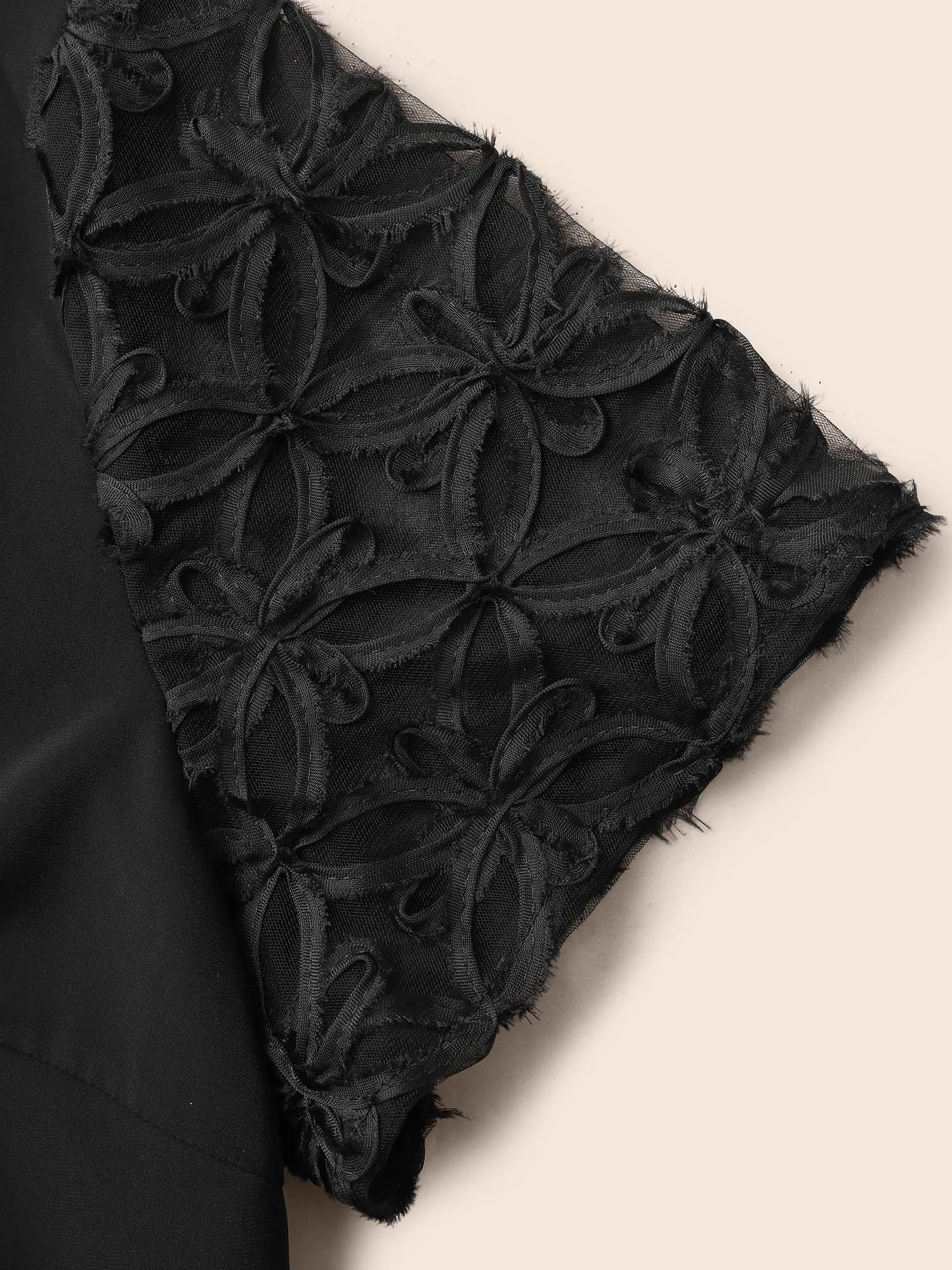 V Neck Embroidered Mesh Patchwork Blouse sold by Bloomchic product image thumbnail 5