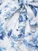 Floral Wrap Petal Sleeve Belted Dress sold by Bloomchic