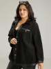 Solid Pocket PU Leather Buckle Detail Coat sold by Bloomchic