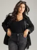 Solid Pocket PU Leather Buckle Detail Coat sold by Bloomchic