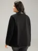 Solid Pocket PU Leather Buckle Detail Coat sold by Bloomchic
