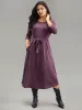 Solid Heather Ties Pocket Dress sold by Bloomchic