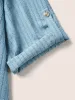 Plain Textured Patched Pocket Tab Sleeve T-shirt sold by Bloomchic