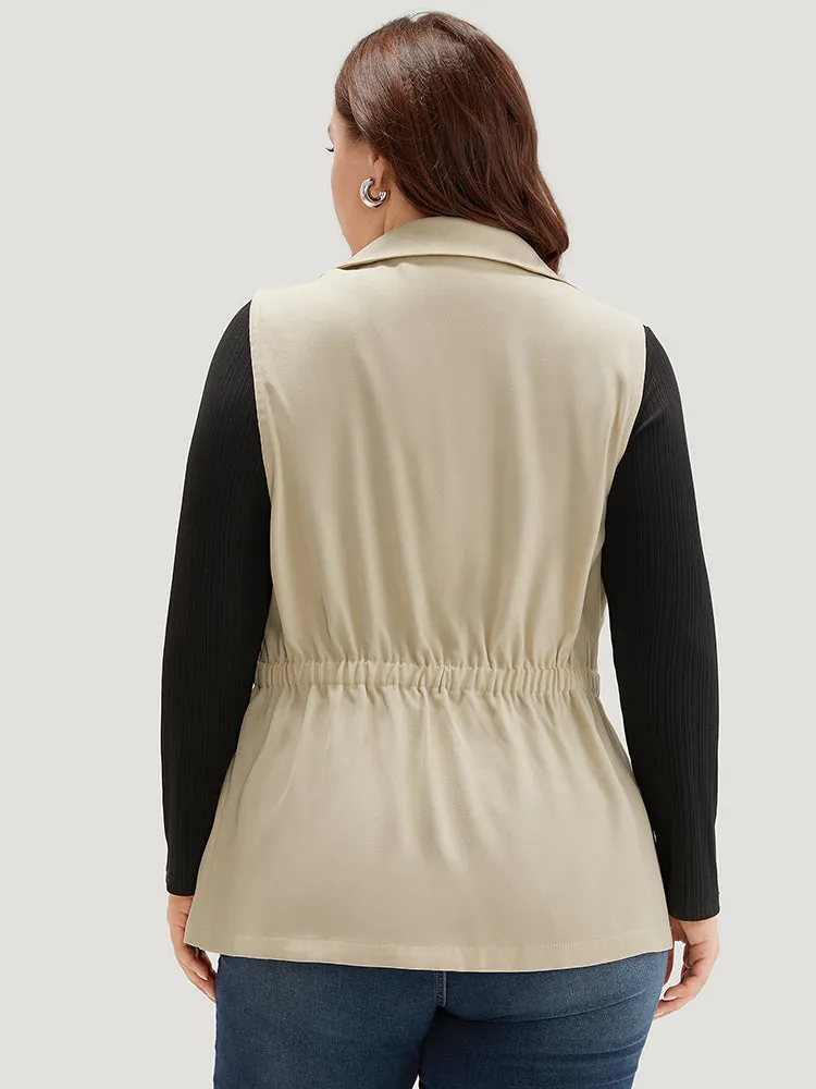 Plain Suit Collar Pocket Sleeveless Blazer sold by Bloomchic product image thumbnail 5