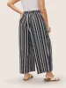 Bandana Striped Tassel Drawstring Wide Leg Pants sold by Bloomchic