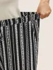 Bandana Striped Tassel Drawstring Wide Leg Pants sold by Bloomchic