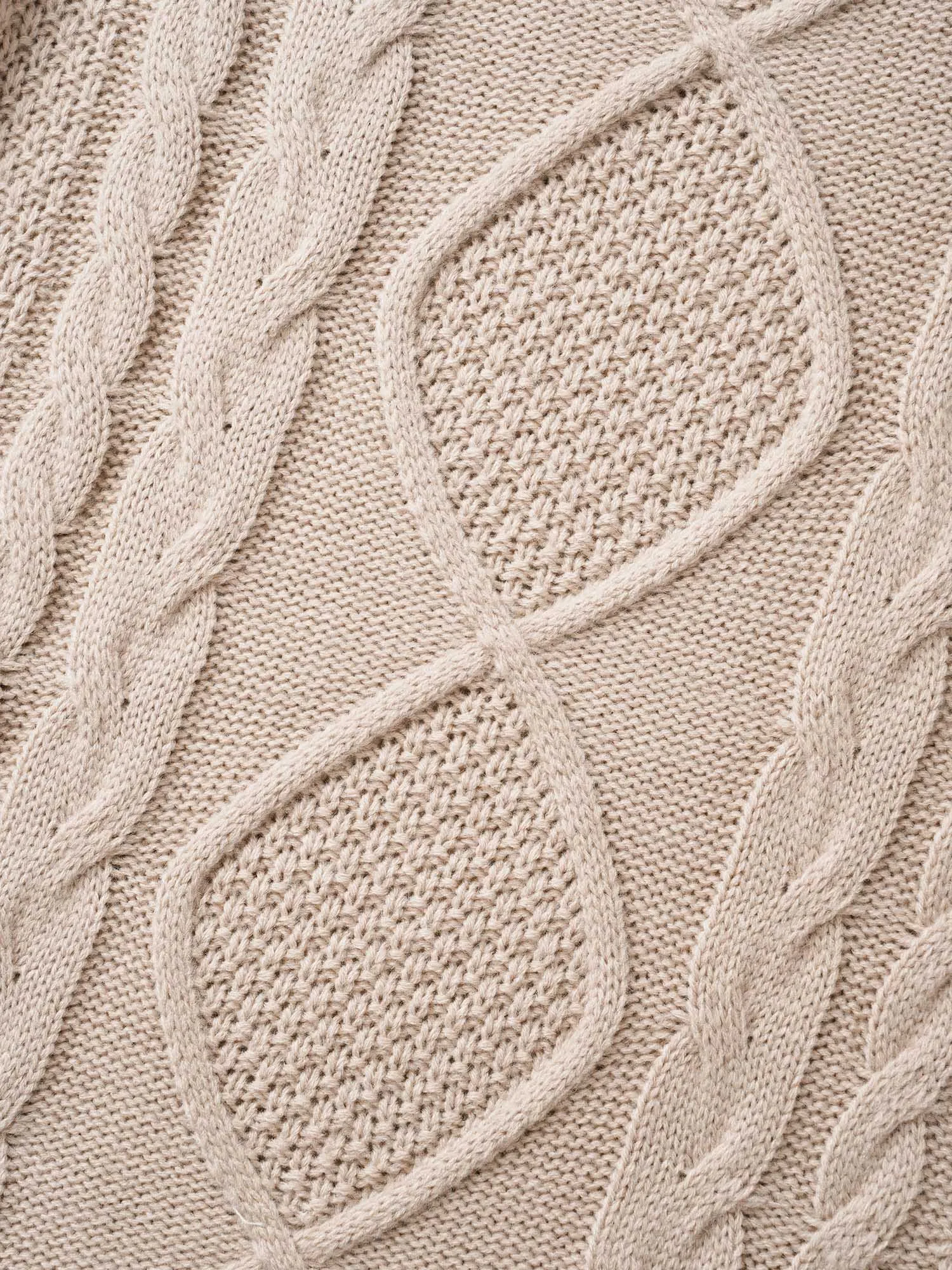 Round Neck Textured Cable Knit Pullover sold by Bloomchic product image thumbnail 5