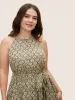 Halter Neck Moroccan Print Midi Dress sold by Bloomchic
