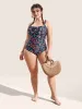 Leopard Print Gathered Knotted One Piece Swimsuit sold by Bloomchic