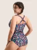 Leopard Print Gathered Knotted One Piece Swimsuit sold by Bloomchic
