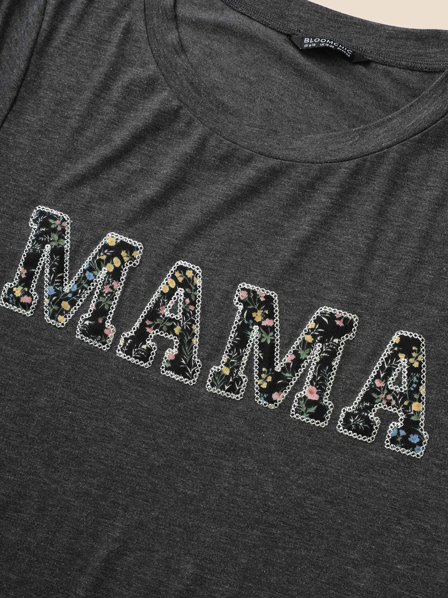 Graphic Mom Embroidered Ditsy Floral T-shirt sold by Bloomchic product image thumbnail 5