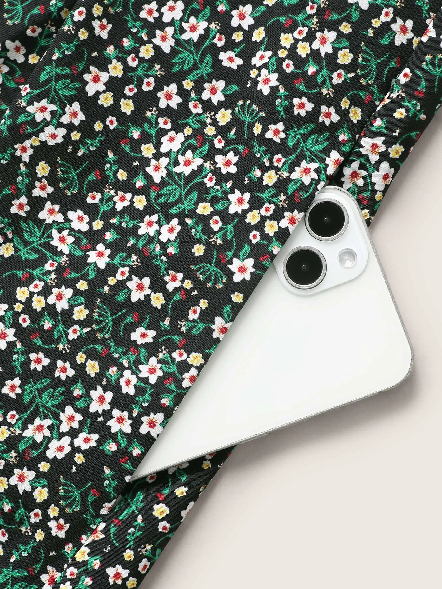 Round Collar Off-Sleeves Midi Dress sold by Bloomchic product image thumbnail 5