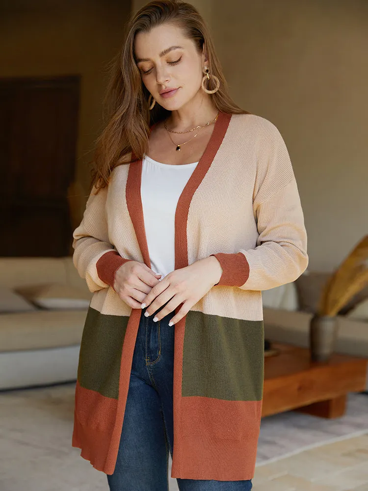 Colorblock Contrast Split Side Cardigan sold by Bloomchic product image thumbnail 3