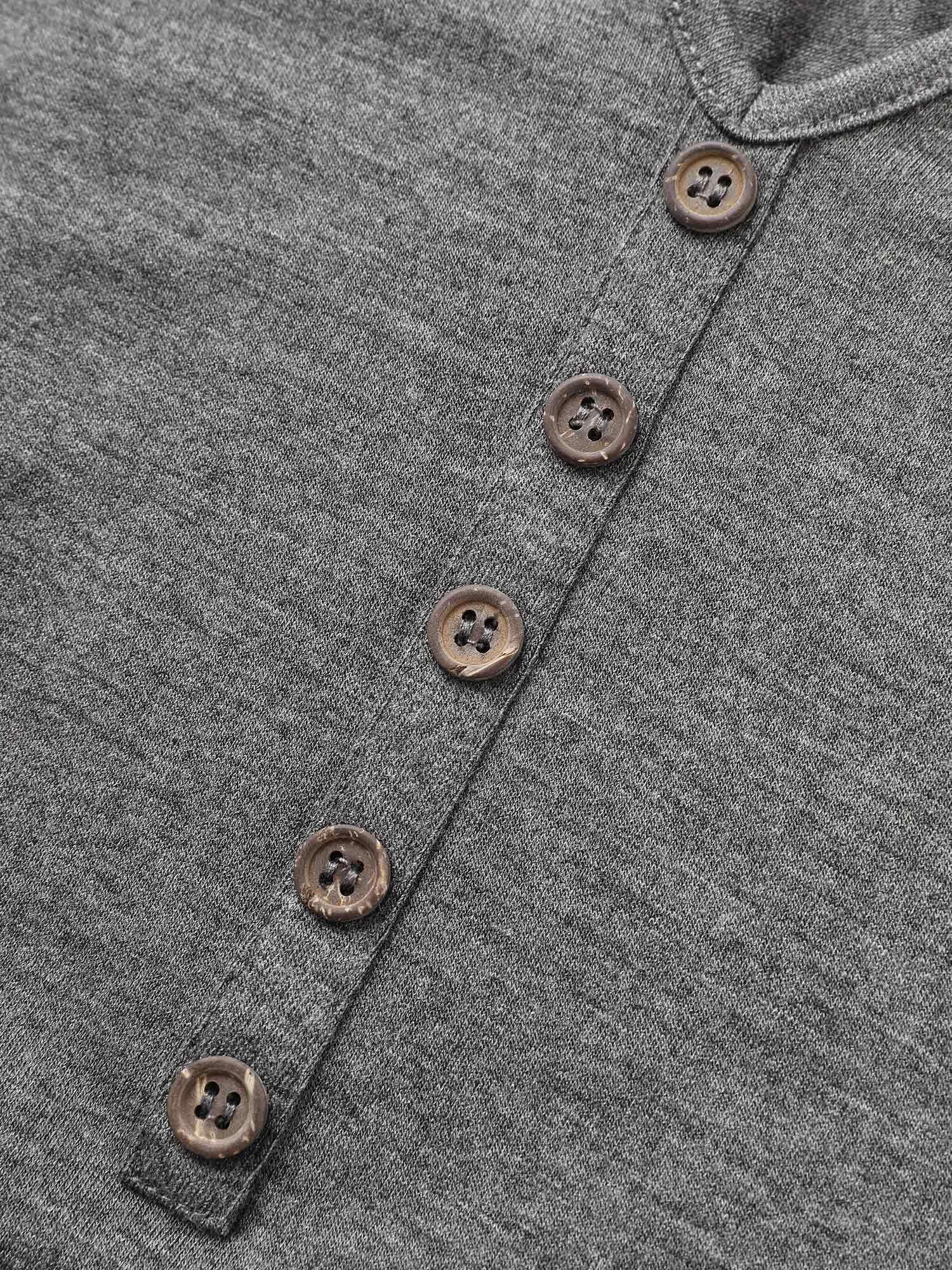 Plain Button Detail Lantern Sleeve Belted Dress sold by Bloomchic product image thumbnail 5