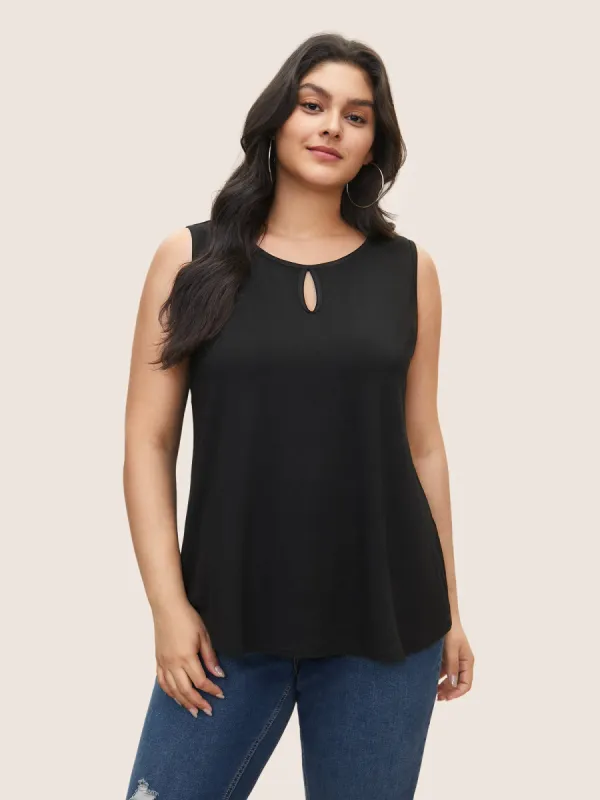 Supersoft Essentials Solid Keyhole Tank Top sold by Bloomchic