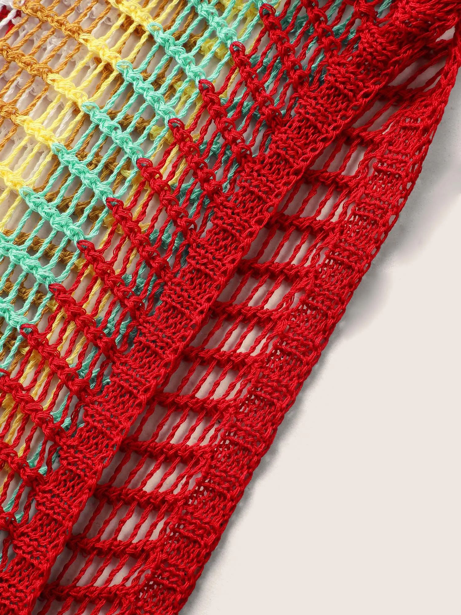 Contrast Striped Dolman Sleeve Split Side Swim Cover Up sold by Bloomchic product image thumbnail 5