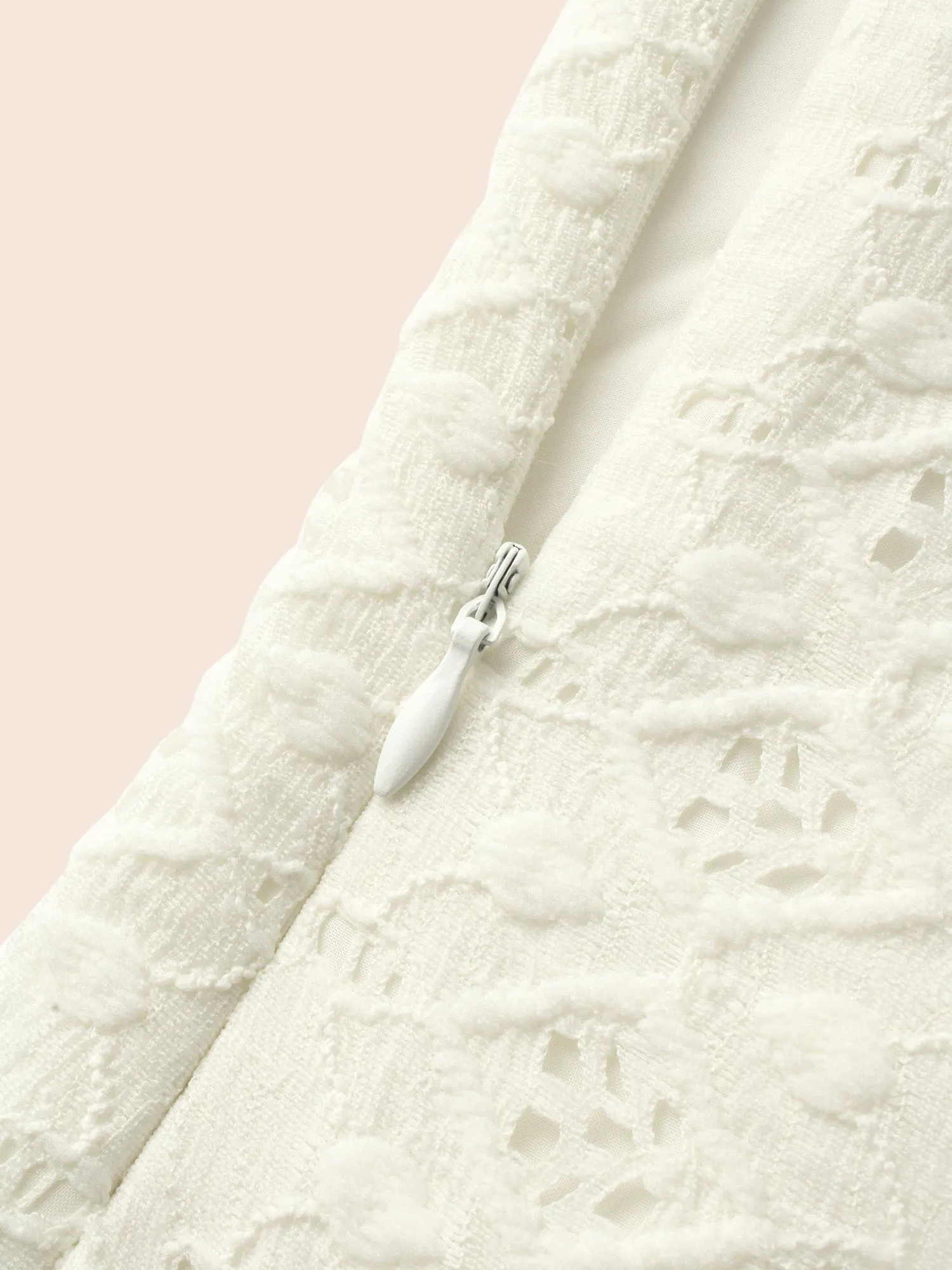 Solid V Neck Broderie Anglaise Dress sold by Bloomchic product image thumbnail 5