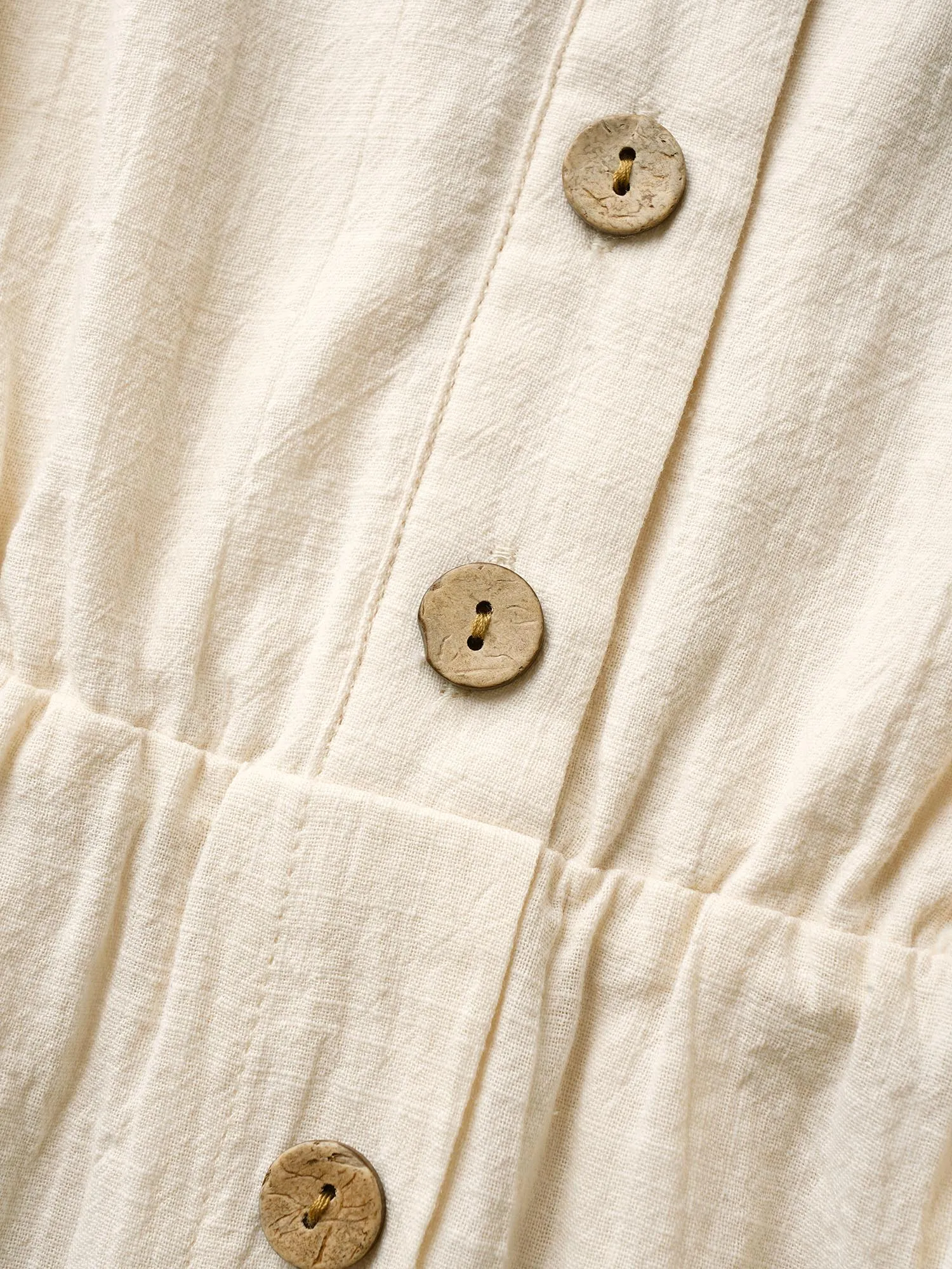 Notched Collar Plain Button Detail Belted Dress sold by Bloomchic product image thumbnail 5