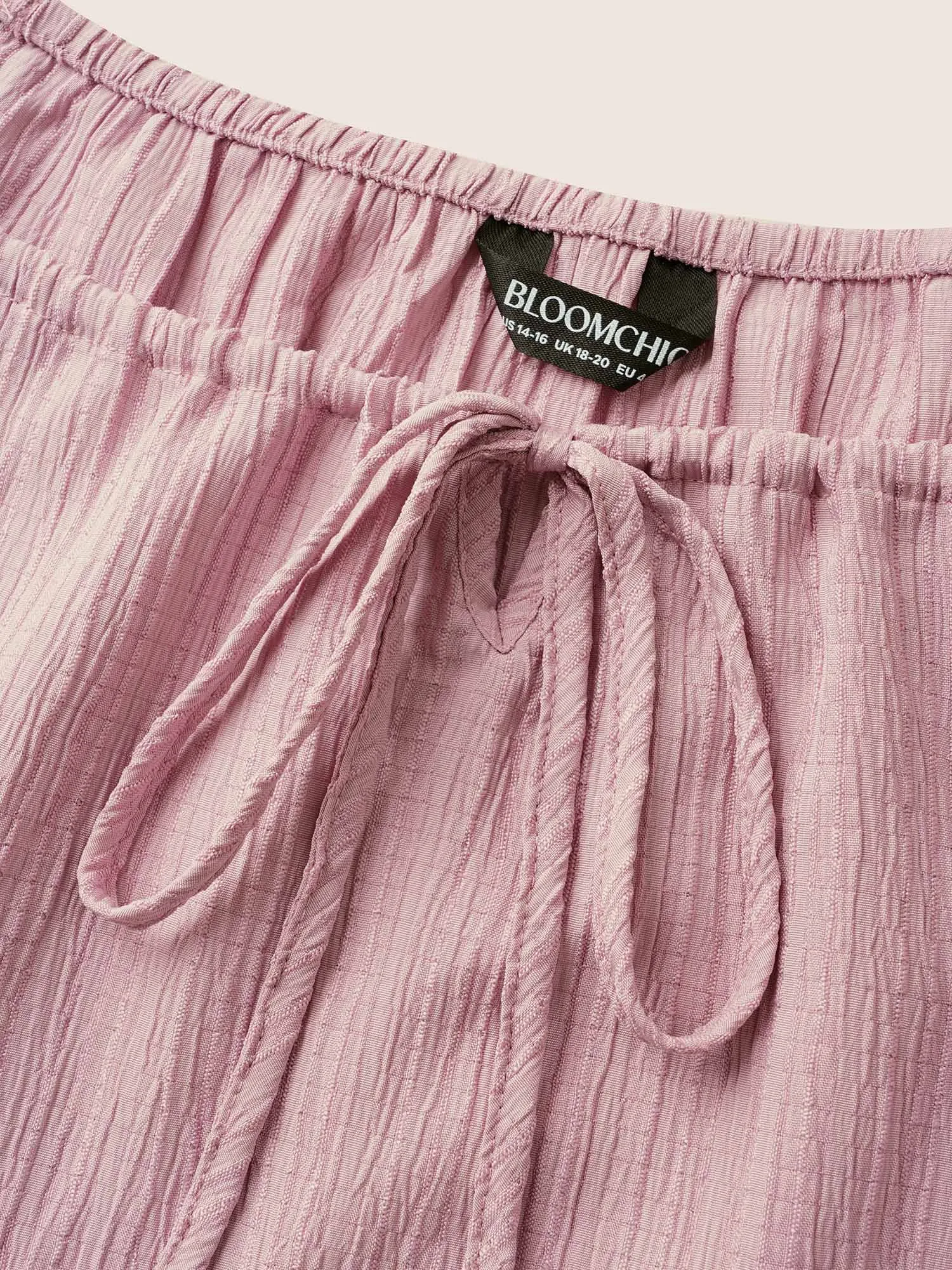 Square Neck Textured Ruffle Layered Hem Dress sold by Bloomchic product image thumbnail 5