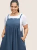 Plain Pleated Pocket Sleeveless Dress sold by Bloomchic