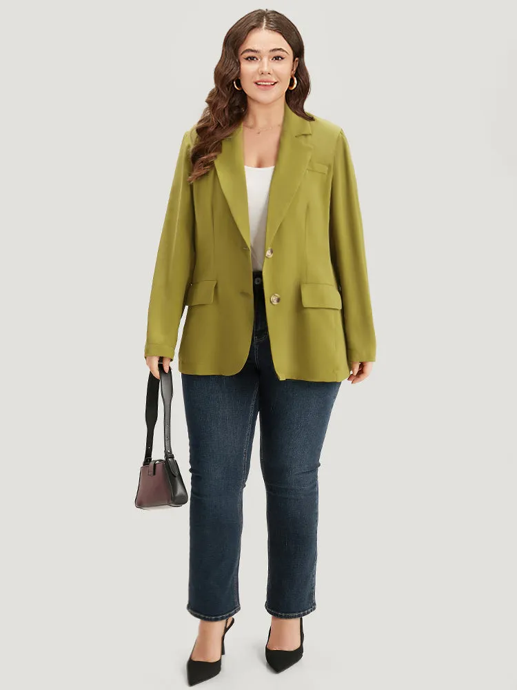 Plain Pocket Button Up Suit Collar Blazer sold by Bloomchic product image thumbnail 4