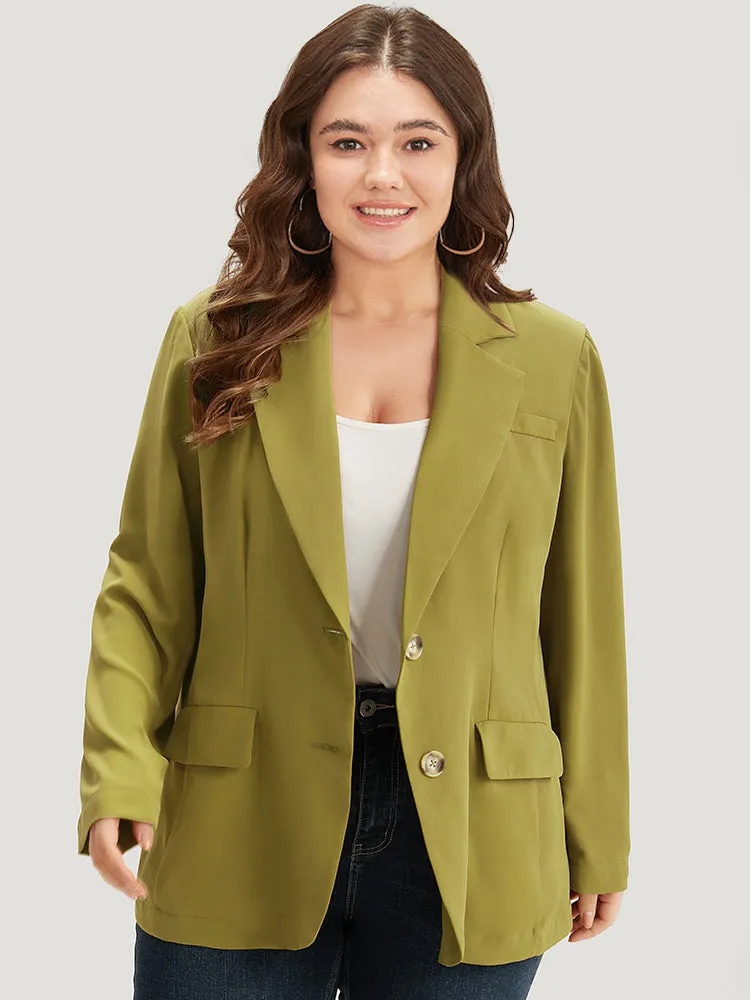 Plain Pocket Button Up Suit Collar Blazer sold by Bloomchic product image thumbnail 5