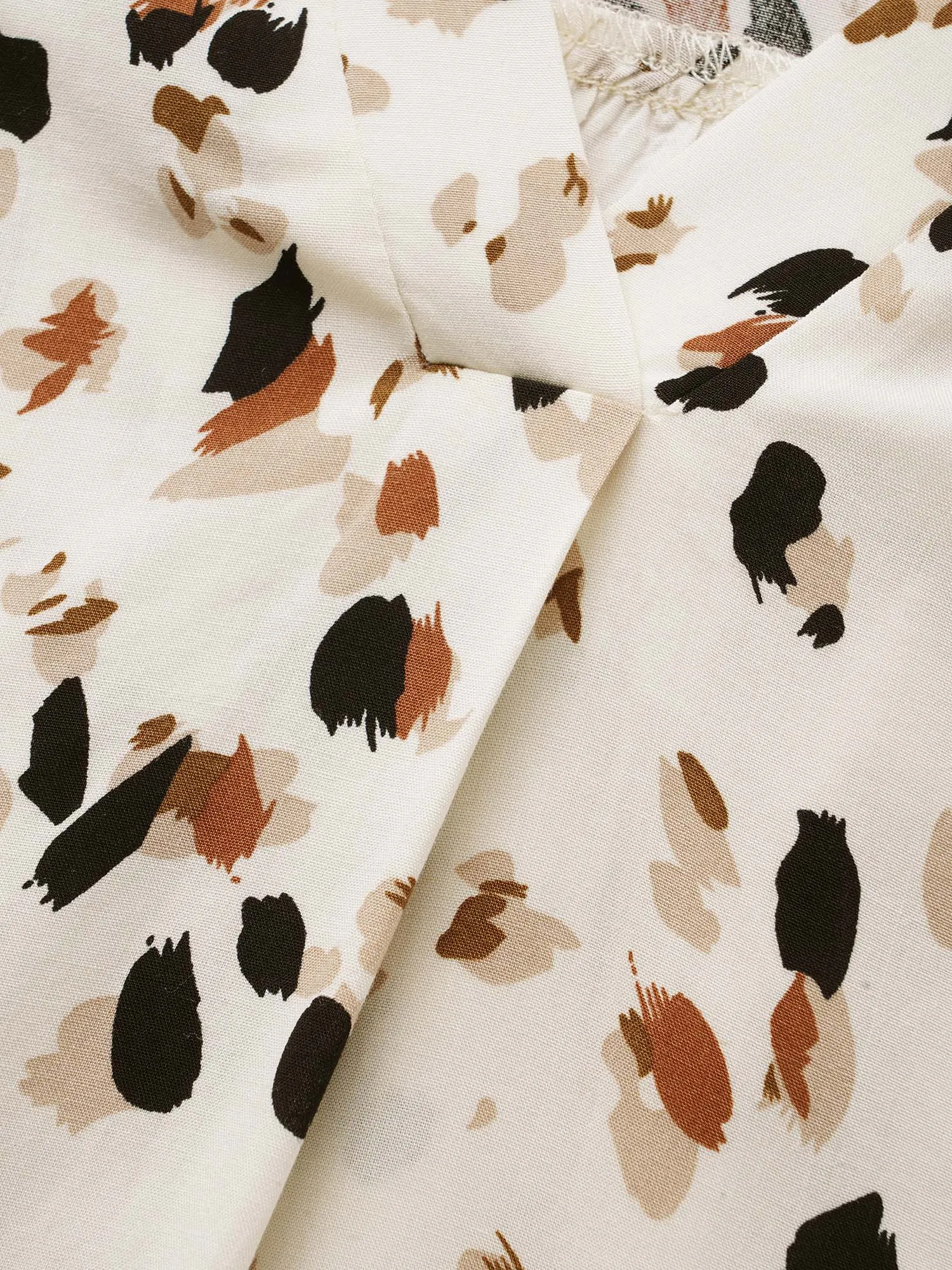 Allover Print Notched Lantern Sleeve Blouse sold by Bloomchic product image thumbnail 5